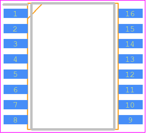 ADM699ARZ - Analog Devices PCB footprint - Small Outline Packages - Small Outline Packages - R-16(SOIC)_2