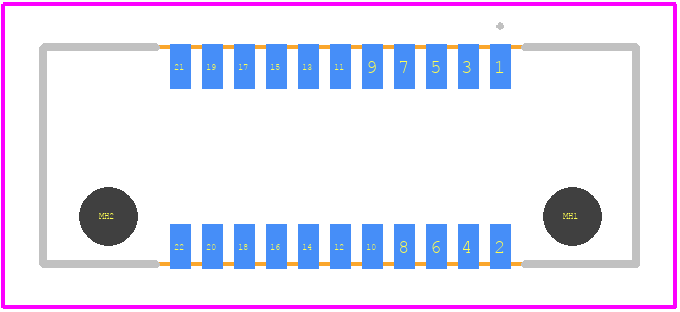 X0811FVS-22BS-LPV01 - XKB Connectivity PCB footprint - Other - Other - X0811FVS-22BS-LPV01-2