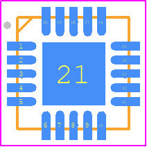 ADM8839ACPZ - Analog Devices PCB footprint - Quad Flat No-Lead - Quad Flat No-Lead - CP-20-1 (LFCSP)