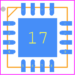 ADN2850BCPZ25 - Analog Devices PCB footprint - Quad Flat No-Lead - Quad Flat No-Lead - CP-16-31