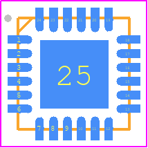 ADN2870ACPZ - Analog Devices PCB footprint - Quad Flat No-Lead - Quad Flat No-Lead - CP-24-2 (LFCSP)
