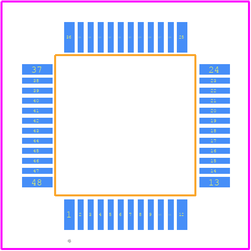 LPC11U35FBD48/401 - NXP PCB footprint - Other - Other - LPC11U35FBD48/401