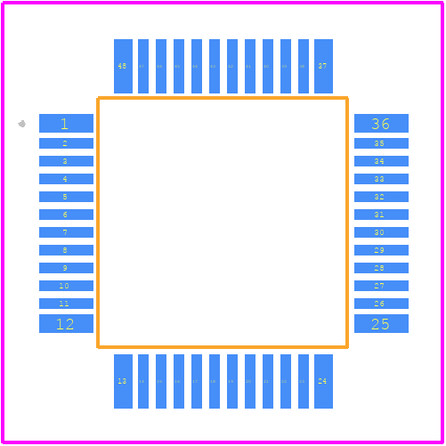 LPC1225FBD48/301 - NXP PCB footprint - Other - Other - LPC1225FBD48/301-2