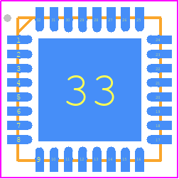 MC34844EP - NXP PCB footprint - Quad Flat No-Lead - Quad Flat No-Lead - 32 TERMINAL 0.50 PITCH(5X5X1)