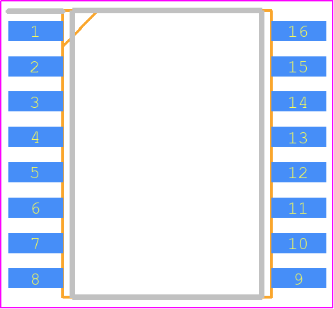 PCA9672D,518 - NXP PCB footprint - Small Outline Packages - Small Outline Packages - SO16