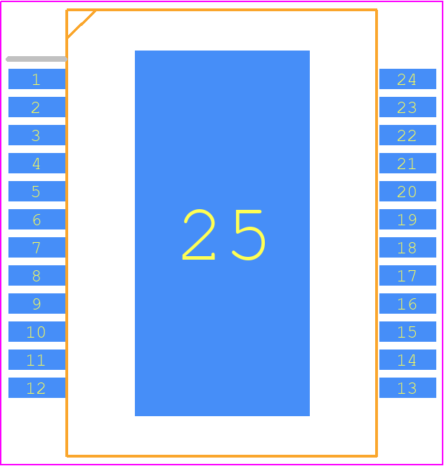 TDA8922BTH/N2,518 - NXP PCB footprint - Small Outline Packages - Small Outline Packages - HSOP24 SOT566-3