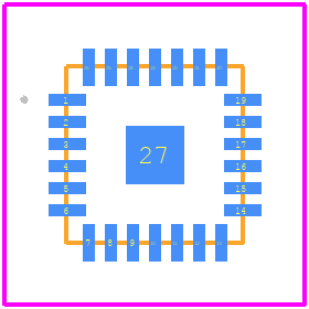 A89332GEXSR - Allegro Microsystems PCB footprint - Other - Other - EX Package, 26-Pin QFN with Exposed Pad