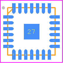 A89332GEXSR-1 - Allegro Microsystems PCB footprint - Quad Flat No-Lead - Quad Flat No-Lead - EX Package, 26-Pin QFN
