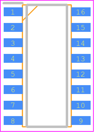 S16LC24-8 - SMC Diode Solutions PCB footprint - Small Outline Packages - Small Outline Packages - SO-16-1