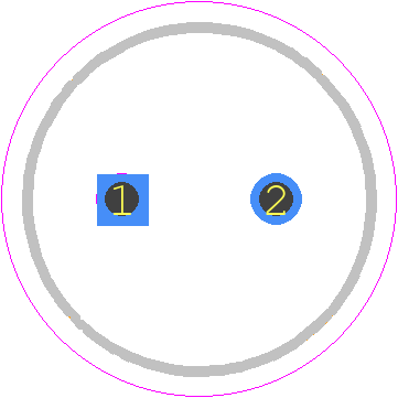 16SEPF270M+TSS - Panasonic PCB footprint - Capacitor, Polarized Radial Diameter - Capacitor, Polarized Radial Diameter - E7-8*7-6