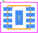 KTS1670EDA-TR - Kinetic Technologies PCB footprint - Small Outline No-lead - Small Outline No-lead - UDFN22-8