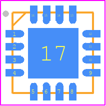 F2932NBGP8 - Renesas Electronics PCB footprint - Quad Flat No-Lead - Quad Flat No-Lead - NBG16P1