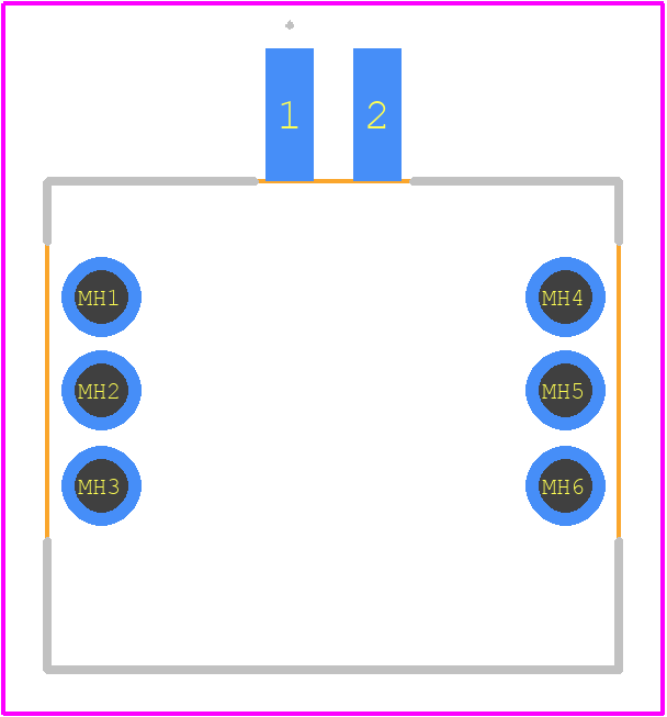 GT8E-2P-2H(57) - Hirose PCB footprint - Other - Other - GT8E-2P-2H(57)-3