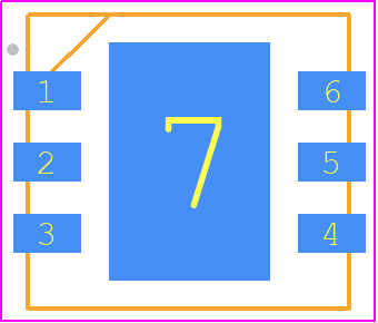 QPD0050TR7 - Qorvo PCB footprint - Small Outline No-lead - Small Outline No-lead - DFN-06