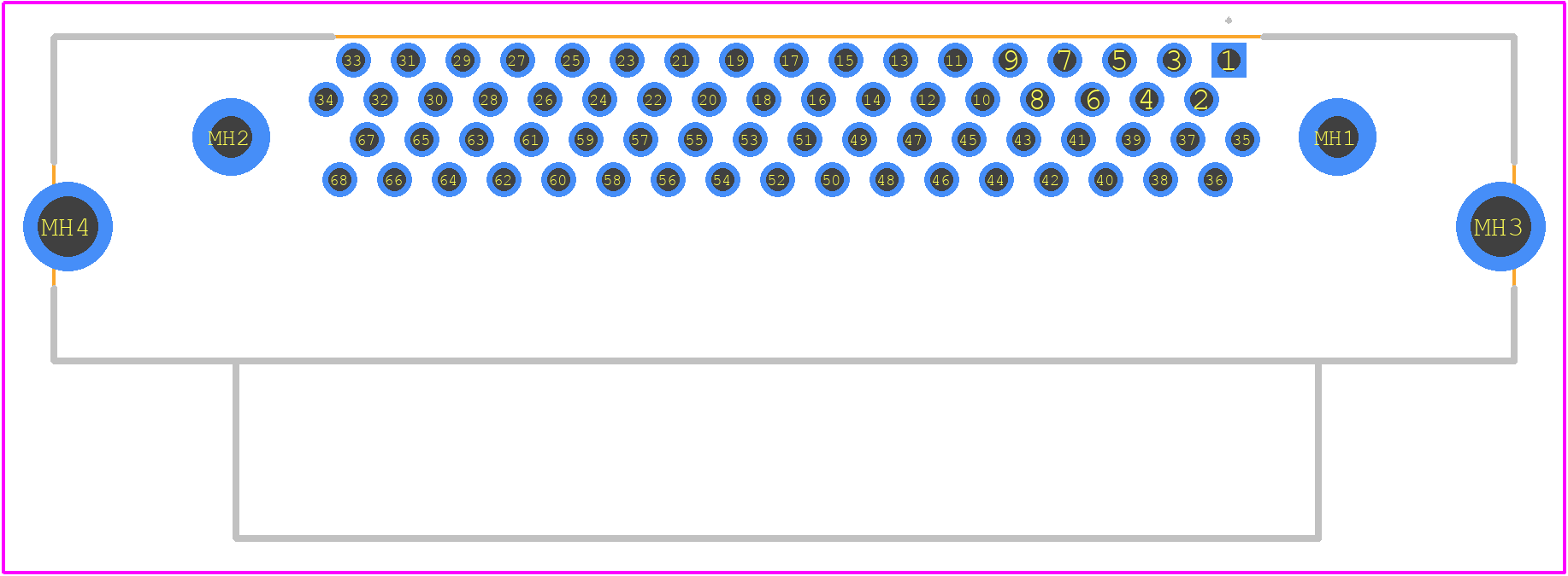 5796055-4 - TE Connectivity PCB footprint - Other - Other - 5796055-4-2