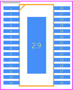 PDRV8243SDGQQ1 - Texas Instruments PCB footprint - Small Outline Packages - Small Outline Packages - dgq