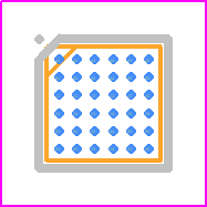 ADPD6000BCBZR7 - Analog Devices PCB footprint - BGA - BGA - . 36-Ball Wafer Level Chip Scale Package [WLCSP] with Backside Coating (CB-36-10)