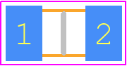 C1206X154G8JACAUTO - KEMET PCB footprint - Capacitor Chip Non-polarised - Capacitor Chip Non-polarised - 1206(H=1.35mm)