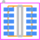 EMC1815T-AE/9R - Microchip PCB footprint - Small Outline No-lead - Small Outline No-lead - EMC1815T-AE/9R