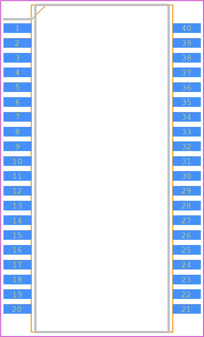 HX1344NL - Yageo Group PCB footprint - Small Outline Packages - Small Outline Packages - SOP-40
