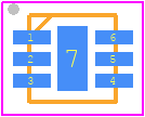LTC3542EDC#TRMPBF - Analog Devices PCB footprint - Small Outline No-lead - Small Outline No-lead - 6-Lead Plastic DFN