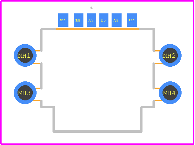 USB4715-GF-A - GCT (GLOBAL CONNECTOR TECHNOLOGY) PCB footprint - Other - Other - USB4715-GF-A-1