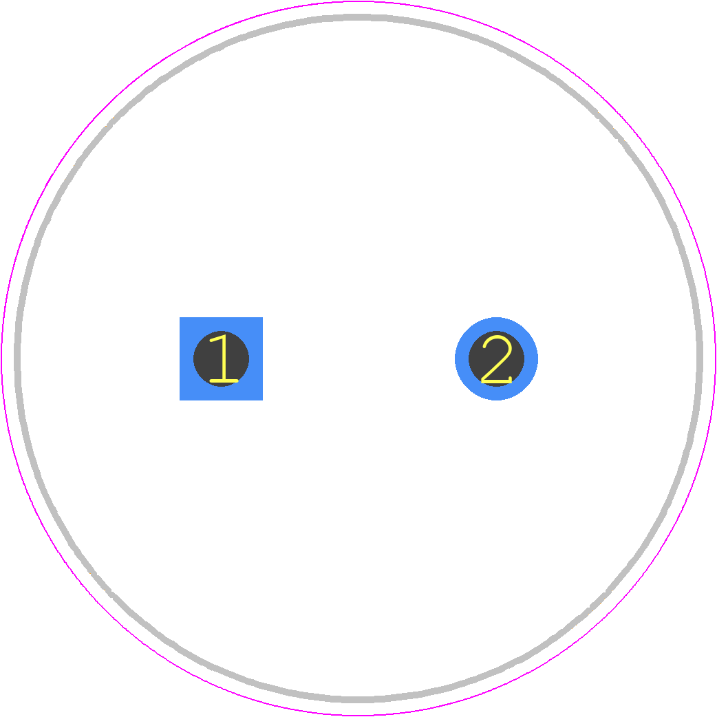 385VXS470MEFCSN25X55 - Rubycon PCB footprint - Capacitor, Polarized Radial Diameter - Capacitor, Polarized Radial Diameter - 25*55