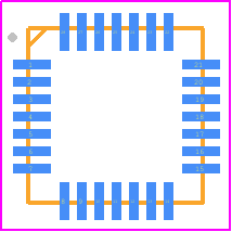 AD3542RBCPZ12-RL7 - Analog Devices PCB footprint - Quad Flat No-Lead - Quad Flat No-Lead - 28-Lead Lead Frame Chip Package