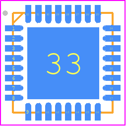 VNF1048FTR - STMicroelectronics PCB footprint - Quad Flat No-Lead - Quad Flat No-Lead - QFN-32L WF_2023