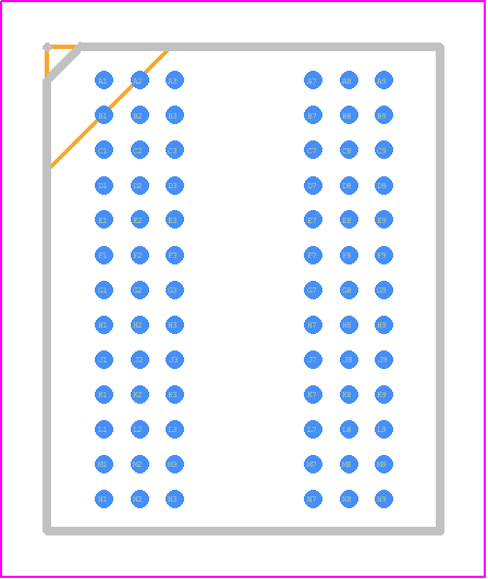 H5TC4G43AFR-PBA - Hynix PCB footprint - BGA - BGA - Package Dimension(x4/x8): 78Ball Fine Pitch Ball Grid Array Outline