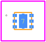 SKYA21070 - Skyworks PCB footprint - Other - Other - MLPD (6-pin, 1.5 x 1.5 mm) 