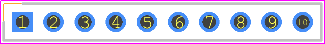 PBC10SFCN - Sullins PCB footprint - Header, Vertical - Header, Vertical - PBC10SFCN