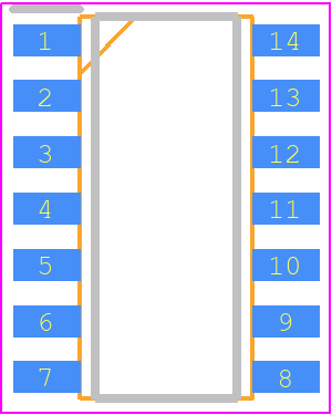 74LVX14M - onsemi PCB footprint - Small Outline Packages - Small Outline Packages - SOIC14 CASE 751EF ISSUE O