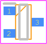 BSR16 - onsemi PCB footprint - SOT23 (3-Pin) - SOT23 (3-Pin) - SOT-23 (TO-236)-3