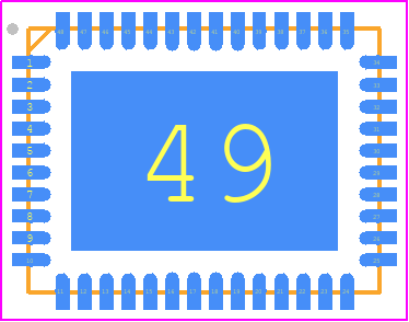 IPS2050HQ - STMicroelectronics PCB footprint - Quad Flat No-Lead - Quad Flat No-Lead - VFQFPN 48L 8.0 X 6.0 X .90 PITCH-2