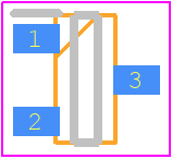 FDN335N - onsemi PCB footprint - SOT23 (3-Pin) - SOT23 (3-Pin) - SuperSOT-3 (FS PKG Code 32)