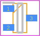 FDN336P - onsemi PCB footprint - SOT23 (3-Pin) - SOT23 (3-Pin) - SOT−23/SUPERSOT−23, 3 LEAD, 1.4x2.9