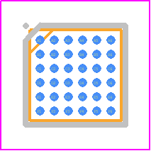 ST25R3916B-BWLT - STMicroelectronics PCB footprint - BGA - BGA - WLCSP36_2022