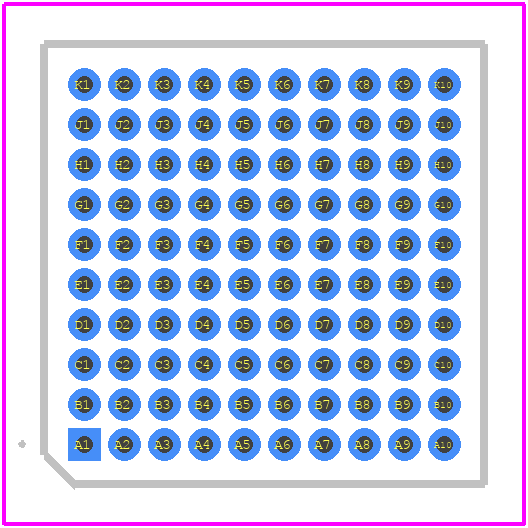LS-BGA100B-41 - Ironwood PCB footprint - Other - Other - LS-BGA100B-41-1