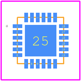 SI52142-A01AGM - Skyworks PCB footprint - Other - Other - 24-Pin Quad Flat No Lead (QFN)