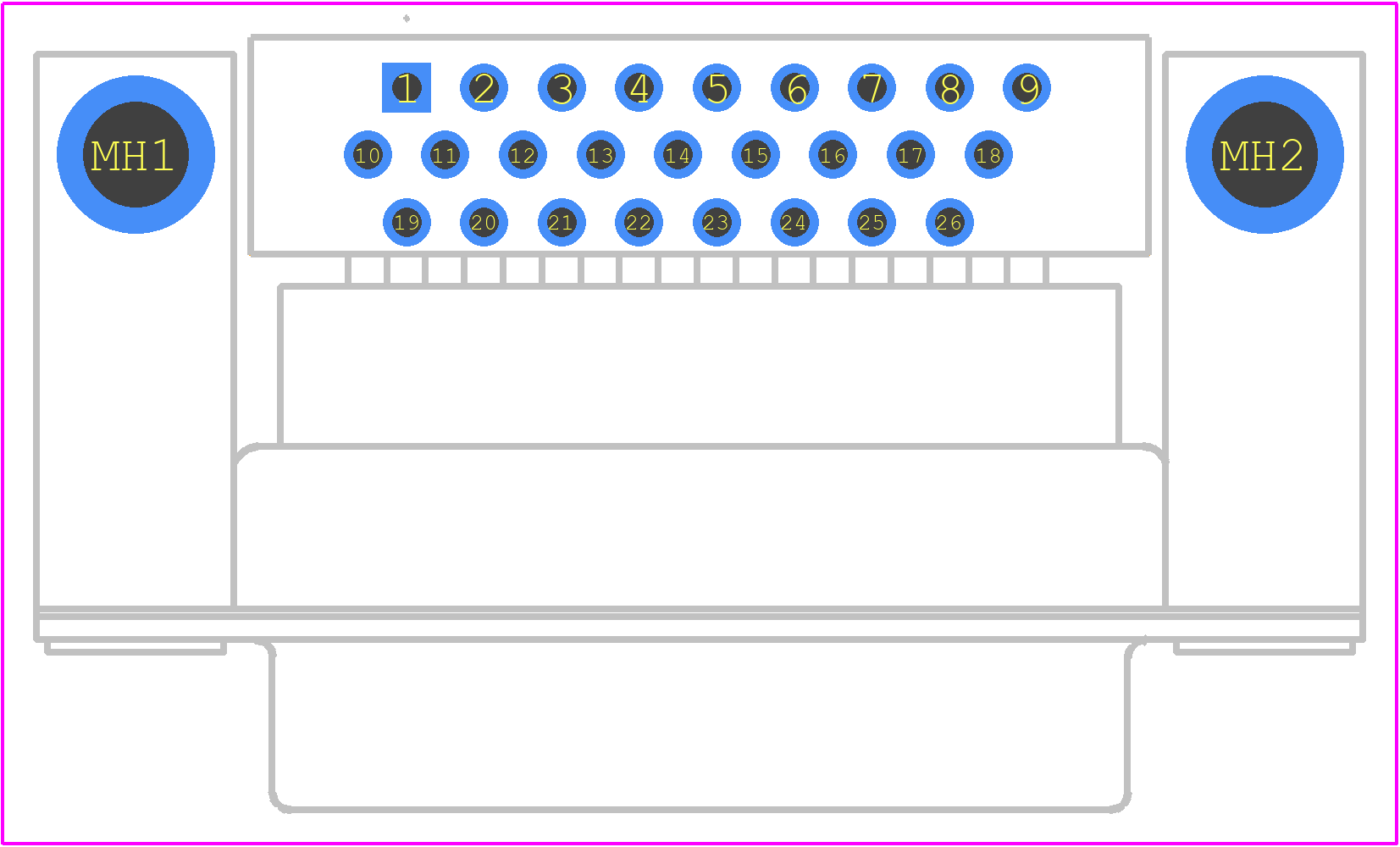 DD26M4R7NT0 - Amphenol PCB footprint - Other - Other - DD26M4R7NT0-1