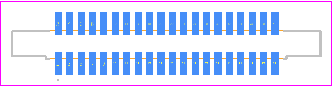 FFC3A20-20-G - GCT (GLOBAL CONNECTOR TECHNOLOGY) PCB footprint - Other - Other - FFC3A20-20-G-1