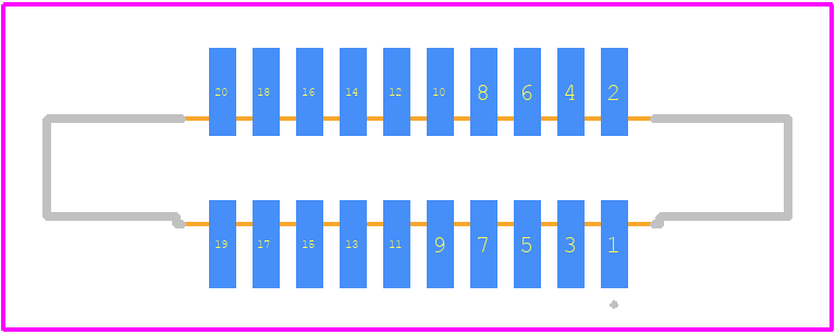 FFC3A20-10-G - GCT (GLOBAL CONNECTOR TECHNOLOGY) PCB footprint - Other - Other - FFC3A20-10-G-1