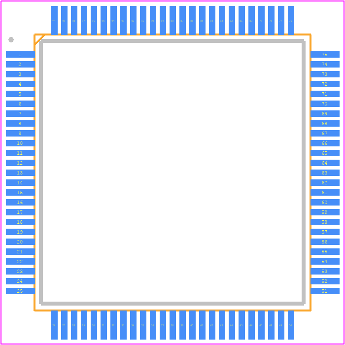 PZ3128AS10 - NXP PCB footprint - Quad Flat Packages - Quad Flat Packages - SOT386-1