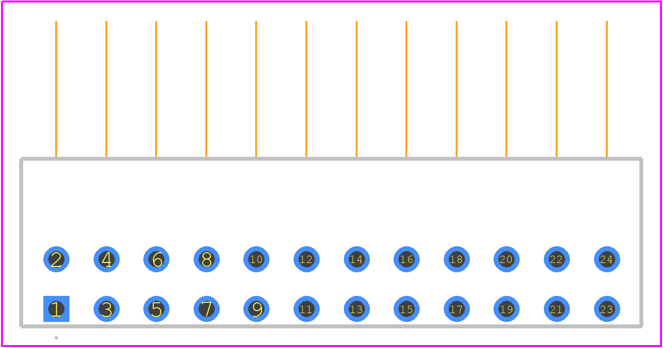 HIF3H-24PA-2.54DS(61) - Hirose PCB footprint - Other - Other - HIF3H-24PA-2.54DS(61)-3