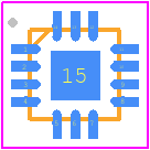AW13416 - AWINIC PCB footprint - Quad Flat No-Lead - Quad Flat No-Lead - AW13416