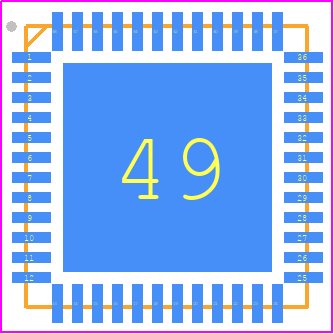 TLE9867QXA40XUMA1 - Infineon PCB footprint - Quad Flat No-Lead - Quad Flat No-Lead - vqfn49