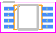 FSA3357K8X - onsemi PCB footprint - Small Outline Packages - Small Outline Packages - MAB08A 