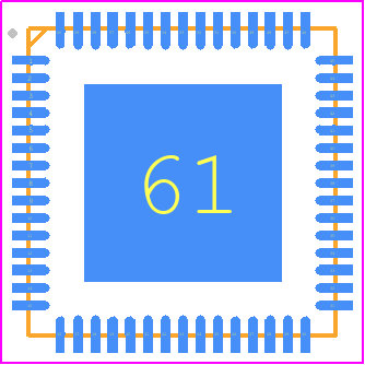 CYW20735PB1KML1G - Infineon PCB footprint - Quad Flat No-Lead - Quad Flat No-Lead - 7 mm × 7 mm 60-Pin QFN