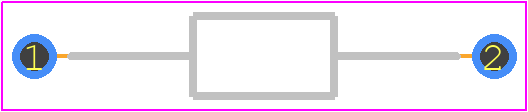 LR0204F120R - TE Connectivity PCB footprint - Resistors, Axial Diameter Horizontal Mounting - Resistors, Axial Diameter Horizontal Mounting - 3.5mm x 2mm